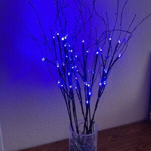 Blue LED Lighted Branches Set of 2